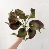 Fleur artificielle de calla au toucher réel, imperméable, pour la Saint-Valentin et les mariages – Approvisionnement direct usine