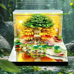 Cadeau de Noël créatif, bloc-notes en papier en forme d'arbre 3D, calendrier à déchirer, impression, calendrier 2025 - Product Image 2