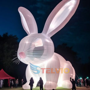 Modèle de <span class=keywords><strong>lapin</strong></span> <span class=keywords><strong>blanc</strong></span> géant gonflable décoratif avec éclairage LED, <span class=keywords><strong>lapin</strong></span> gonflable publicitaire pour les événements - Product Image 3