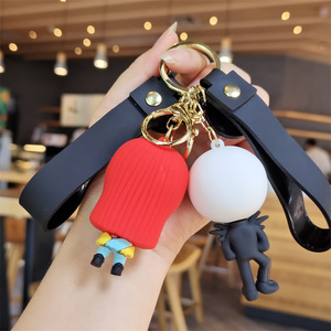 Sáng Tạo dễ thương phụ kiện Silicone Keyring tùy chỉnh 3D Anime nhân vật móc khóa tùy chỉnh <span class=keywords><strong>PVC</strong></span> cao su Keychain cho Halloween Quà Tặng - Product Image 4