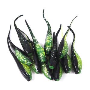 Leurre Micro-Têtard Vert Foncé 0,7g/5cm en PVC Souple à Double Queue Aiguille pour la Pêche à la Traîne en Eau Salée et la Pêche à la Truite – Expédition Nord - Product Image 5