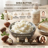 Bahan Baku Kosmetik Grosir Premium Shea Butter Alami Mentah Bahan Perawatan Kulit dalam Jumlah Besar