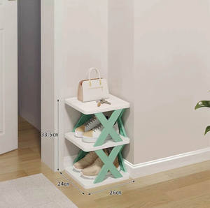 Nouveauté, étagère à chaussures simple et tendance, en plastique multi-niveaux, <span class=keywords><strong>armoire</strong></span> à chaussures bon marché pour dortoir avec un design rectangulaire - Product Image 4