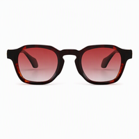 Lunettes de soleil carrées unisexes avec monture en acétate dégradé, verres polarisés TAC, lunettes de mode élégantes, tendance et polyvalentes pour toutes les tenues