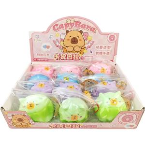 En stock : Jouet anti-stress Capybara mignon à remontée lente, super doux au toucher, balle à presser pour enfants, vente en gros en boîte - Product Image 1