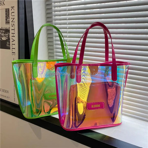 <span class=keywords><strong>Borsa</strong></span> di lusso trasparente su misura all'ingrosso del Laser del PVC, <span class=keywords><strong>borsa</strong></span> impermeabile della gelatina, <span class=keywords><strong>borsa</strong></span> ispessita di trucco - Product Image 2