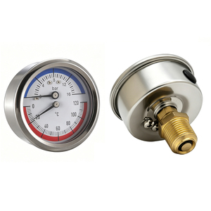 Thermo-manomètre à <span class=keywords><strong>tube</strong></span> Bourdon à aiguille rouge, livraison directe d'usine, jauge de pression et de température, haute qualité, <span class=keywords><strong>prix</strong></span> abordable - Product Image 2