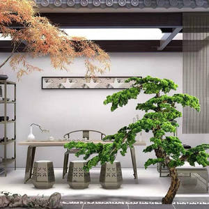 Spss10 Tùy Chỉnh Ngoài Trời Trong Nhà Trang Trí Nội Thất Phong Cách Nấm Nhân Tạo Cây Bách/Cây Thông/Cây Tuyết Tùng Cây Bonsai Nhân Tạo Cây - Product Image 3