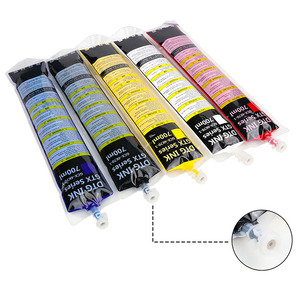 Bolsas de Tinta de Pigmento Textil de 700 ml de Primera Calidad para Impresoras Brother <span class=keywords><strong>Serie</strong></span> GTX GCX-4K70-1 GTX4 con Chips - Product Image 1