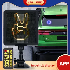 LED-digitalanzeige auf dem Bildschirm Auto-Rückfahrwerk LED-Licht Autoanzeige APP-Steuerung Auto-LED-Anzeige Werbung