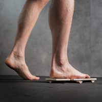Planche d'entraînement en bois pour exercices de pied pour genoux cheville planche oblique et d'équilibre en bois talon pieds jambe