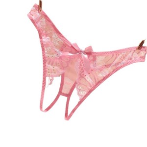 Culottes en dentelle pour femmes, sexy, à entrejambe ouvert, transparentes, et strings sexy transparents à taille basse et ajourés. - Product Image 5