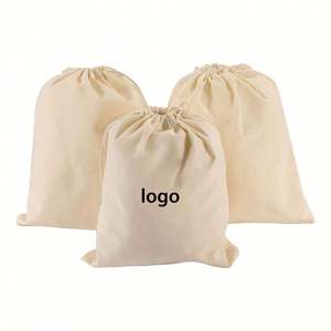 Bolsas de Algodón Natural sin Blanquear con Cordón para Empacar Velas, Regalos, Juguetes y Granos de Café al por Mayor - Product Image 1