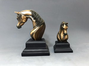 Polyresin handmade Bronze Arabian Horse <span class=keywords><strong>Head</strong></span> tác phẩm điêu khắc Trophy - Product Image 5