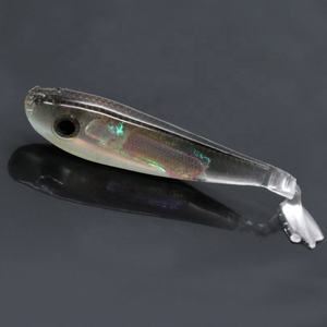Señuelo de pesca de gusano de plástico blando al por mayor de fábrica, 5 colores, pie de pato, 60mm, 90mm, 120mm, pez de agua dulce, lubina, trucha, Océano, barco, pesca - Product Image 5