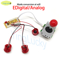 Kit DIY Arcade à latence nulle avec boutons et joystick, accessoires pour machine de jeu d'arcade, compatible PS, PS2, PC et Raspberry Pi