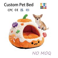 Cama para Mascotas con Diseño de Gorro de Santa Claus Navideño, Cálida y Suave para Invierno, de Felpa, con Forma de Gato de Dibujos Animados, para Gatos y Perros Pequeños