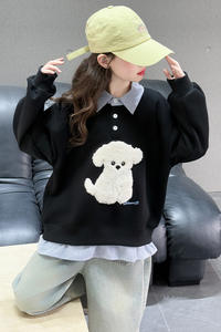 Fack, sudaderas de dos piezas para niñas, Primavera/otoño, estampado de animales, algodón cómodo para ocio y vacaciones de invierno - Product Image 4