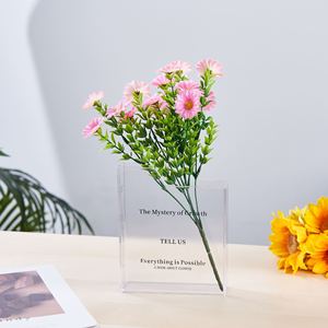 Vase de livre acrylique personnalisé en gros d'usine Vase de livre étanche en acrylique transparent pour <span class=keywords><strong>la</strong></span> beauté des fleurs - Product Image 3