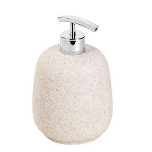 Dispensador de Jabón Líquido Afra, Blanco Mate, Diámetro 10.5 cm, Altura 16.5 cm, Botella de Cerámica con Bomba para Baño y Cocina - Product Image 1
