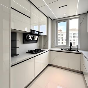 Meubles de cuisine modulaires en bois massif laqué, designs modernes - Product Image 2