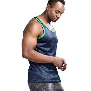 Newest Custom Private Label Men's Gym <b>Top</b> <b>Sleeveless</b> Sports Tank <b>Top</b> Polyester Spandex Mesh Casual Men Tank <b>Tops</b> - Product Image 4