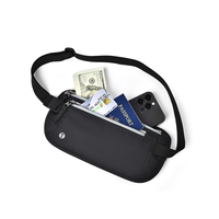 Sacs de poitrine pour hommes en nylon, pochette de rangement pour documents d'identité et monnaie, porte-passeport dissimulé avec pochette anti-RFID, sac banane