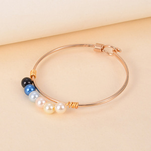 Six Bead Pearl <b>Bracelet</b> Zinc Alloy Unisex Jewelry Gift Fashionable Round <b>Ball</b> Shape YM 0018 - Product Image 3
