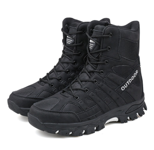 HBB0109 Nouvelles bottes tactiques pour homme, pour escalade, trekking, chasse en plein air, noir, vert, gris avec des couleurs de garniture haute visibilité - Product Image 4