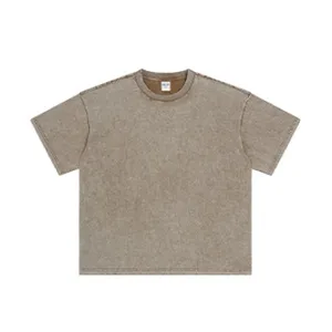 डिस्ट्रेस्ड समर कस्टम डिज़ाइन उच्च गुणवत्ता 100% कॉटन पुरुषों की टी-शर्ट सादा मुद्रित एसिड वॉश प्लस आकार छोटी आस्तीन वाली टी-शर्ट