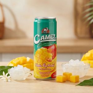 Bebida de Jugo de Mango Premium Camel OEM, 330 ml, Lata de Aluminio, Jugo de Fruta 100% Natural, Exportador de Refrescos, Jugo de Fruta 100% - Product Image 1
