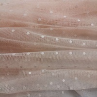 Tissu en dentelle à pois brodés, en nylon et élasthanne, doux et extensible, pour vêtements féminins LT21941