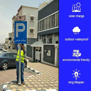 Señales de Tráfico LED Solares Reflectantes de Aluminio de Alta Luminosidad, Personalizables de Fábrica, Señales de Advertencia de Seguridad Vial para Cruce Peatonal - Product Image 6