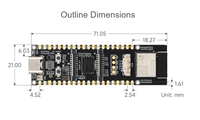 Papan Pengembangan ESP32-P4-WIFI6 RISC-V Dual-Core 400MHz 32MB Wi-Fi 6 BLE 5 Pemrosesan Multimedia IoT Edge Computing GT9271