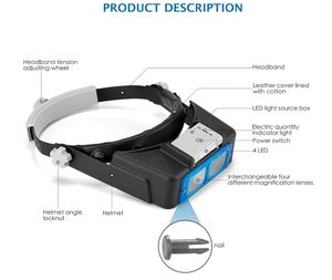 1.5x Tot 3.5x Hoofd Gemonteerd Optisch Vergrootglas Met Lens Juweliers <span class=keywords><strong>Optivisor</strong></span> Lezing Vizier Headset Vergrootglas Voor Close Work - Product Image 6