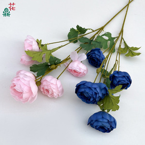 Rose artificielle à tige unique, 6 petites bourgeons, fleur en soie réaliste, décoration de mariage - Product Image 3
