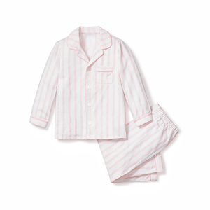 Set per bambini <span class=keywords><strong>con</strong></span> <span class=keywords><strong>bottoni</strong></span> a righe larghe <span class=keywords><strong>con</strong></span> colletto basso a maniche lunghe abbigliamento da notte confortevole <span class=keywords><strong>pigiama</strong></span> per ragazze di 11 anni - Product Image 6