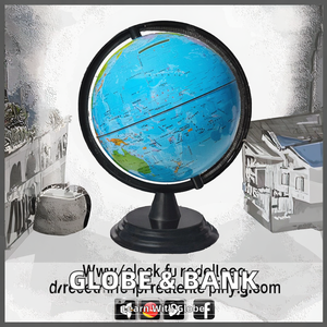 अच्छी गुणवत्ता वाले बच्चों शैक्षिक प्लास्टिक दुनिया पृथ्वी मानचित्र पिग्गी बैंक चीन में बने भूगोल के साथ - Product Image 2