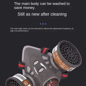 <span class=keywords><strong>Masque</strong></span> <span class=keywords><strong>respiratoire</strong></span> demi-visage en silicone réutilisable à 2 couches avec valve d'expiration pour un ajustement confortable, travail de sécurité pour la peinture industrielle - Product Image 3