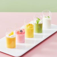 Mini gobelets à dessert en plastique PS Triangle réutilisables gobelets à crème glacée pour collations portables