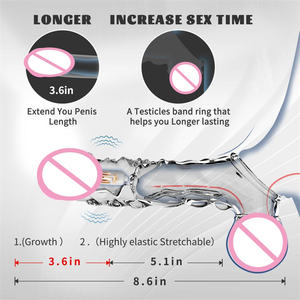 Anillo extensor de pene para adultos, anillo vibrador para pene, anillo para pene, condón - Product Image 4