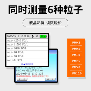 Contador de partículas de polvo portátil FC de 6 canales, medidor de calidad del aire PM2.5, portátil para la detección de la eficiencia de los filtros - Product Image 5