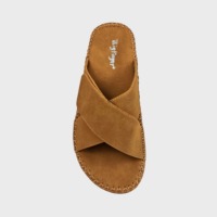 Mules à Semelle Épaisse pour Femme,Claquette Plateforme Confortables d'été à Brides Croisées avec Bande Velcro Réglable Sandales