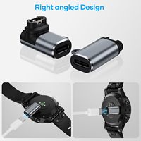 Adaptateur de câble de chargeur de montre USB C vers Garmin Type-C Adaptateur de cordon de charge pour Fenix Vivoactive,Venu ,Forerunner Tactix,Instinct