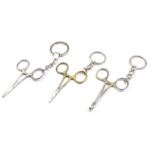 Pinzas Quirúrgicas Dentales Micro Halsted Mosquito Rectas de Acero Inoxidable, Miniatura Funcional con Llavero - Product Image 1