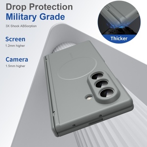 เคสโทรศัพท์แบบแม่เหล็กด้าน รุ่นแฟชั่น สำหรับ Samsung Fold 8 3 4 5 6 7 รองรับการชาร์จไร้สาย พร้อมฟิล์มกันรอยหน้าจอ ป้องกันการกระแทก - Product Image 2