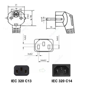 Cable de extensión de alimentación de CA de 1,2 M Schuko enchufe de la UE IEC C13 Cable de alimentación para proyector PC <span class=keywords><strong>Monitor</strong></span> de computadora impresora teléfono móvil - Product Image 3