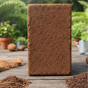 Bloque de Fibra de Coco 5kg 30 cm x 30 cm x 12-15 cm Bajo Contenido de EC, Sustrato de Coco Confiable para Viveros, Invernaderos y Cultivadores Profesionales - Product Image 1
