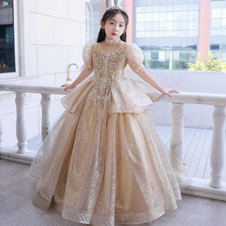 green emerald velvet dress The Champagne Embroidered Tulle Ball Gown