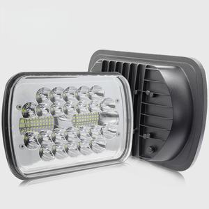 Faros LED de 5x7 pulgadas, 12V, 60W, 6000 lm, con 3 flechas DRL, color blanco Wrangler, impermeables, luces antiniebla para coches, camiones y vehículos todoterreno - Product Image 1